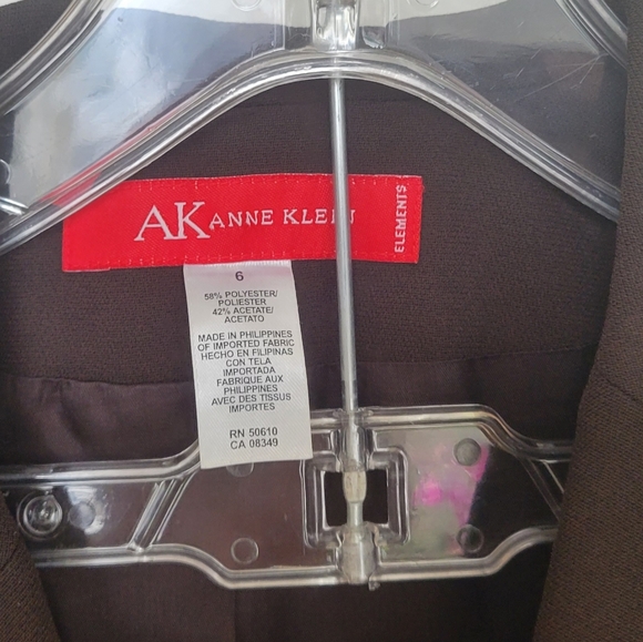 Women's Anne Klein Chocolate Brown Skirt Suit Size 6 - Picture 8 of 11